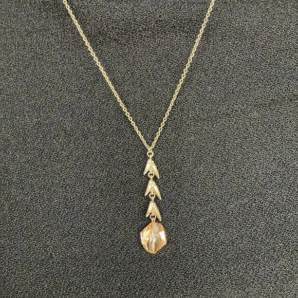 Gerard Yosca Glass Crystal Pendant Dangle Necklace - Picture 3 of 15